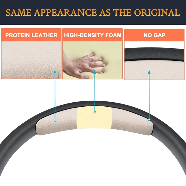 Alt view image 7 of 7 - Replacement Kit for JBL Tune 700BT/710BT/720BT/750BTNC/760NC/770NC Headphones, Protein Leather Ear Pads + Headband - Sand Dune