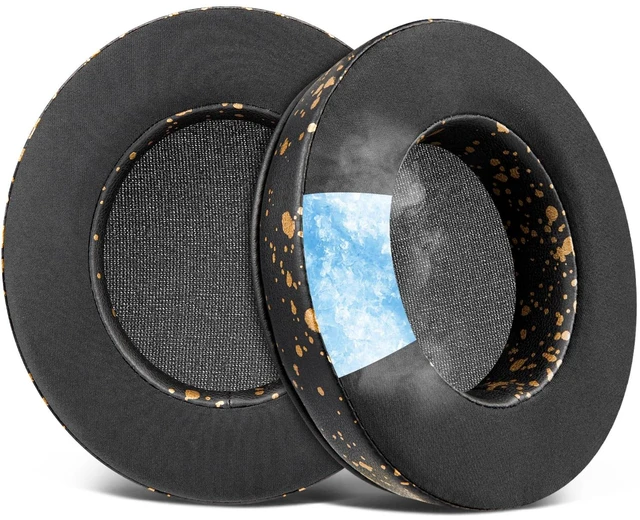 Main image of Cooling-Gel Ear Pads Cushions Replacement, for Razer Blackshark V2 X/Blackshark V2 HyperSpeed Headset, Ear Pads Cushions with High-Density Noise Isolation Foam - Black Gold