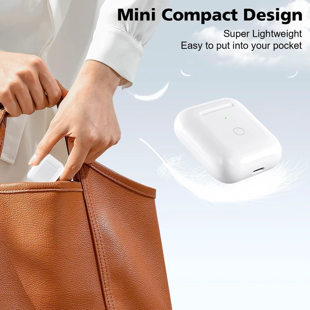 Alt view image 6 of 7 - Wireless Charging Case Compatible with AirPod 1 2, Air Pods 1 2 Charger Case Replacement with Bluetooth Pairing Sync Button, No Earbuds,White