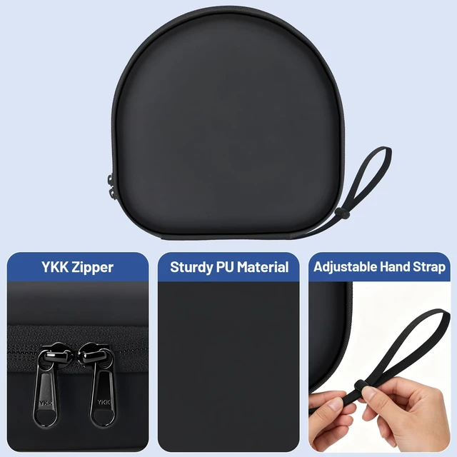 Alt view image 5 of 7 - Headphone Case for Soundcore by Anker Q20i Q30 / JBL Tune 720BT 770NC Case for Bose QuietComfort / Sony WH-CH720N / TOZO HT3 HT2 / BERIBES / KVIDIO Most Swivel Over Ear Headset (PU Material)