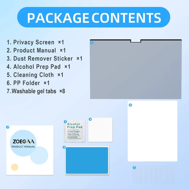 Alt view image 7 of 7 - Privacy Screen Protector for MacBook Pro 14 inch (2021~2026). 1 Install Ways; Camera Cover; Anti Bule Light/Glare; Compatible With 2021~2026 (M1, M2, M3, M4, M5, Pro, Max)