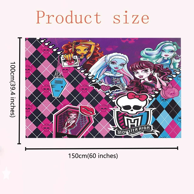 Alt view image 2 of 6 - 5x3 Ft Monster Themed Birthday Decoration Background, Devil high School Party Supplies Decoration Banner for Photography Background, Boy and Girl Children's Birthday Party Decoration (C Style)