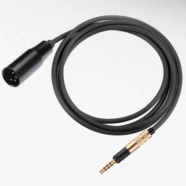 Alt view image 2 of 7 - Replacement Audio Upgrade Cable Compatible with Sennheiser HD598Cs HD560s HD598SE HD620S HD400PRO HD599 ATH-M50x M70x Headphones for Musicians Audiophiles 6.5ft 4PIN-XLR