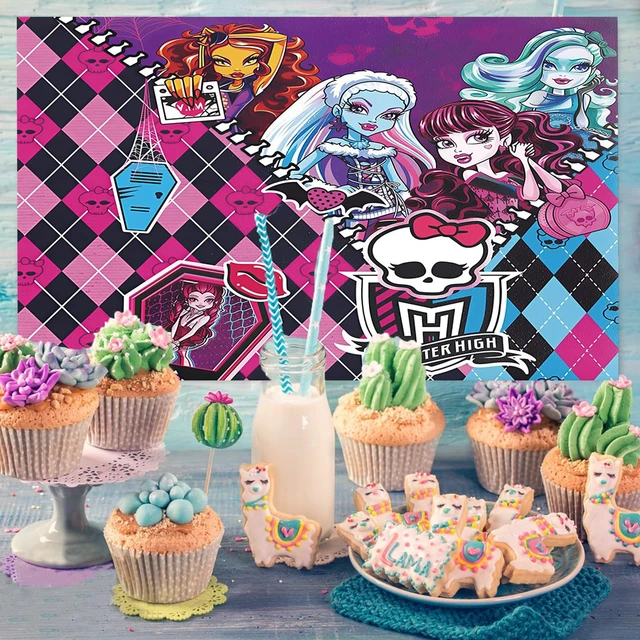 Alt view image 4 of 6 - 5x3 Ft Monster Themed Birthday Decoration Background, Devil high School Party Supplies Decoration Banner for Photography Background, Boy and Girl Children's Birthday Party Decoration (C Style)