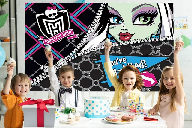 Alt view image 5 of 6 - 5x3 Ft Monster Themed Birthday Decoration Background, Devil high School Party Supplies Decoration Banner for Photography Background, Boy and Girl Children's Birthday Party Decoration (B Style)