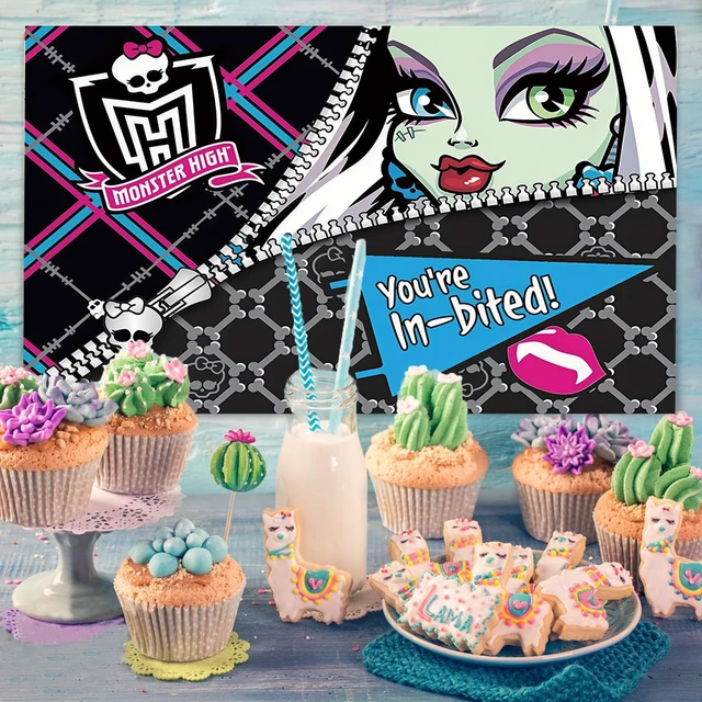 Alt view image 4 of 6 - 5x3 Ft Monster Themed Birthday Decoration Background, Devil high School Party Supplies Decoration Banner for Photography Background, Boy and Girl Children's Birthday Party Decoration (B Style)