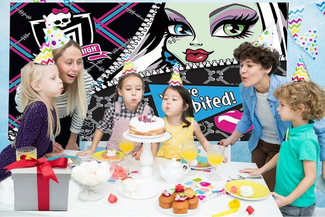 Alt view image 6 of 6 - 5x3 Ft Monster Themed Birthday Decoration Background, Devil high School Party Supplies Decoration Banner for Photography Background, Boy and Girl Children's Birthday Party Decoration (B Style)