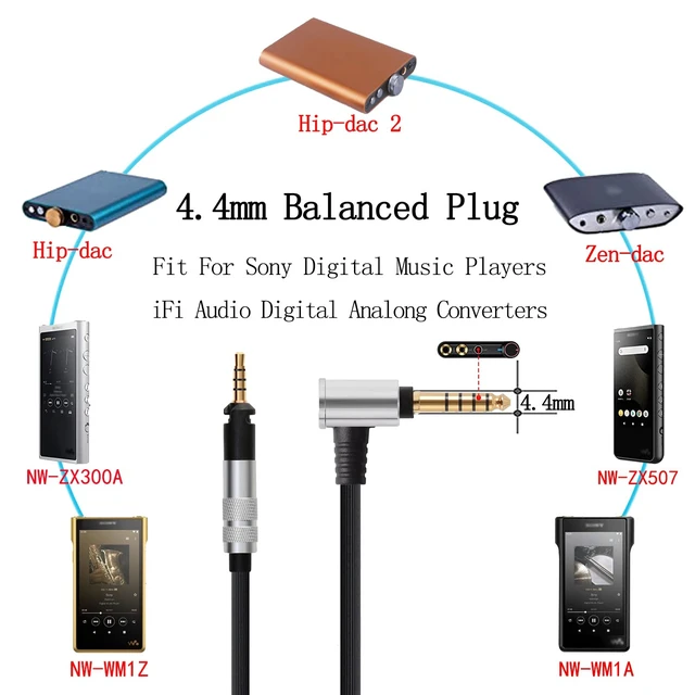 Alt view image 4 of 7 - Balance Audio Upgrade Cable Compatible with Sennheiser HD598Cs HD560s HD598SE HD620S HD400PRO HD599 ATH-M50x M70x Headphones for Musician Audiophile 4.9ft 4.4mm