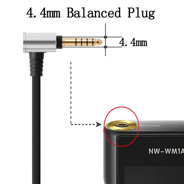 Alt view image 6 of 7 - Balance Audio Upgrade Cable Compatible with Sennheiser HD598Cs HD560s HD598SE HD620S HD400PRO HD599 ATH-M50x M70x Headphones for Musician Audiophile 4.9ft 4.4mm
