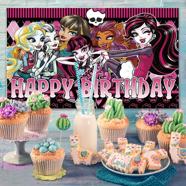 Alt view image 4 of 6 - 5x3 Ft Monster Themed Birthday Decoration Background, Devil high School Party Supplies Decoration Banner for Photography Background, Boy and Girl Children's Birthday Party Decoration (A Style)