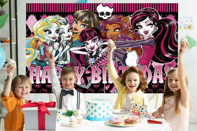Alt view image 5 of 6 - 5x3 Ft Monster Themed Birthday Decoration Background, Devil high School Party Supplies Decoration Banner for Photography Background, Boy and Girl Children's Birthday Party Decoration (A Style)