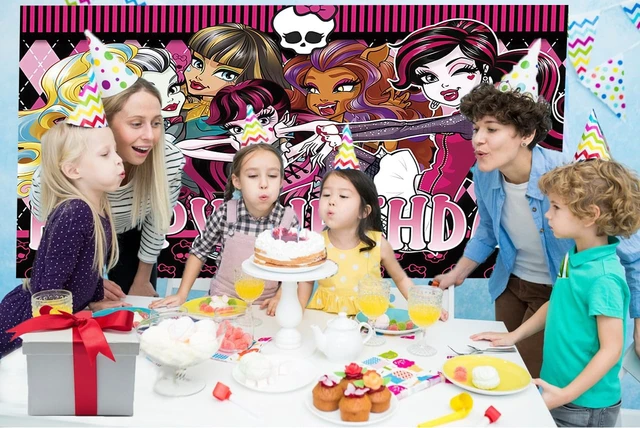 Alt view image 6 of 6 - 5x3 Ft Monster Themed Birthday Decoration Background, Devil high School Party Supplies Decoration Banner for Photography Background, Boy and Girl Children's Birthday Party Decoration (A Style)