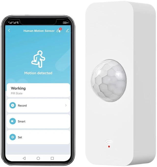 Main image of WiFi Motion Sensor, Smart Motion Detector for Home Security, Wireless Motion Sensor App Remote Monitor, Voice Command Compatible with Alexa. 1 Pack