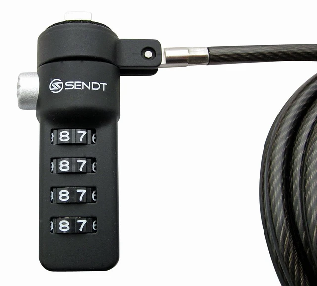 Alt view image 2 of 4 - Black Notebook/Laptop Combination Lock Security Cable