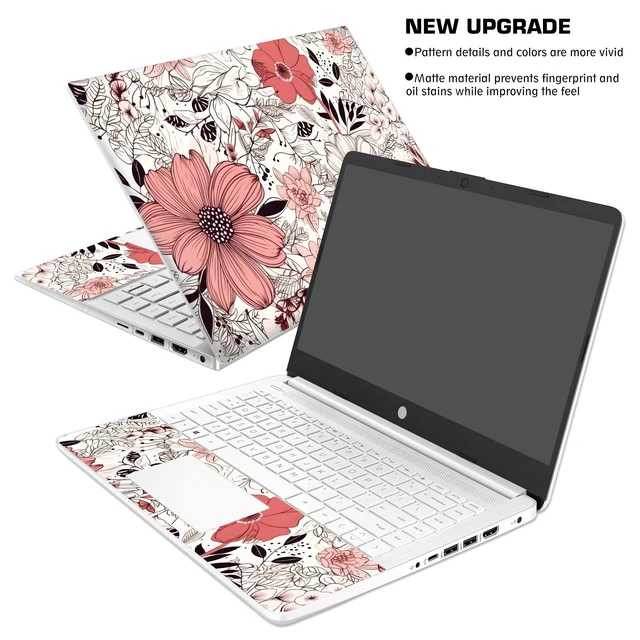 Alt view image 3 of 6 - Laptop Skin Decal HP 14" - Botanical, Laptop Cover Sticker, No Cutting Required, No Bubble, Waterproof, Scratch Resistant - Including Wide Screen and Wrist Pad