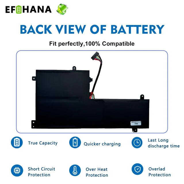Alt view image 7 of 7 - L17M3PG2 L17C3PG2 57Wh Laptop Battery Replacement for Lenovo Legion Y530-1060 Y545-81Q6 Y540 15ich Y7000 Y7000P-1060 Y540-17lRH Series 5B10W67380 5B10T310455 11.52V 4955mAh (Ultra-Long Line)