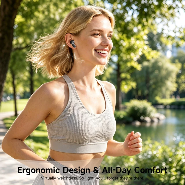 Alt view image 4 of 7 - True Wireless Earbuds with Charging Case, Bluetooth 6.0 Ear Buds In Ear Headset, HiFi Stereo, 50 H Playback Earphones with ENC Mic, Hands-Free Clear Calls for TV Smart Phone Laptop Sports