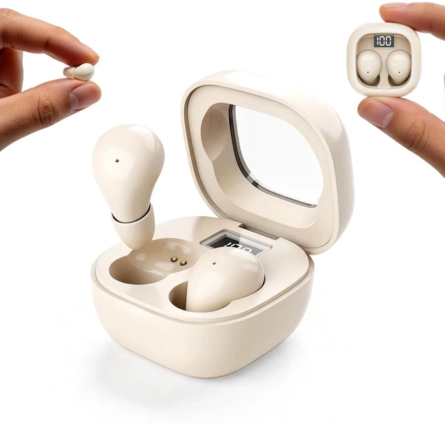 Main image of Mini Invisible Sleep Ear Buds Earbuds Sleeping Headphones for Side Sleepers, Comfortable Smallest Sleeping Earbuds Small Ear Bud No Low Battery Reminder, Ultra-Low Volume, Anti-Touch Protection