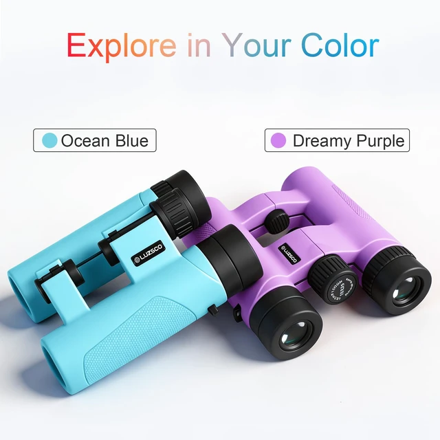 Alt view image 7 of 7 - Binoculars for Kids 8-12, 10x25 Binoculars for Bird Watching - Blue Lightweight & Easy to Hold, Clear Wildlife Viewing, Compact Travel-Friendly Design, Great for Hiking & Camping