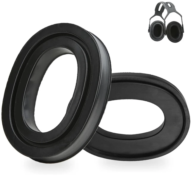Main image of Gel Ear Cushions Replacement Fit for 3M Peltor X1A-X5A Headsets-Black Also for PROHEAR 037/033, ZOHAN EM042/033, Peltor Tactical 100/300/500, Peltor 7004 Headphones, Snap in Type