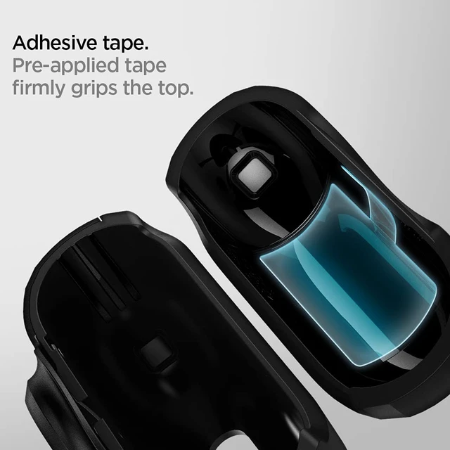 Alt view image 6 of 7 - Tag Armor Duo Designed for AirPods Pro (2019) and for AirTag Cover Dual Layer Solid Protection, Storage for Air Tag Tracker with Carabiner Included - Black