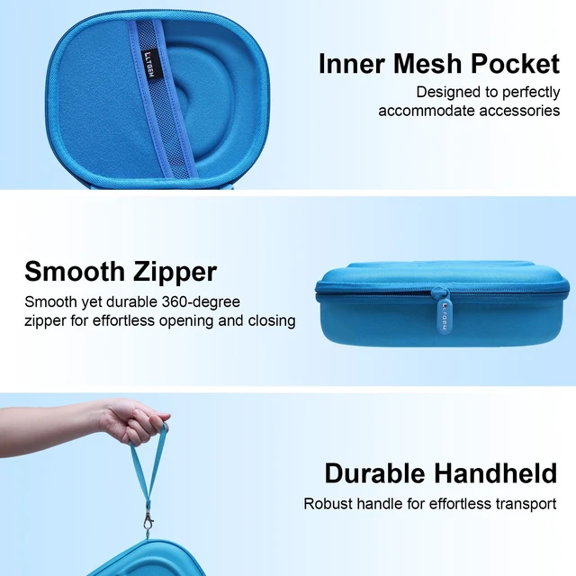 Alt view image 4 of 7 - Headphone Case Compatible with Bose QuietComfort, QC Ultra 2, White Fits Bose QC Ultra, QC 45, QC 35, QC25, QC45SE, QC SE Wireless Noise Cancelling Headphones, Travel Storage Bag