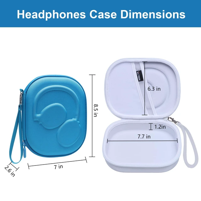 Alt view image 5 of 7 - Headphone Case Compatible with Bose QuietComfort, QC Ultra 2, White Fits Bose QC Ultra, QC 45, QC 35, QC25, QC45SE, QC SE Wireless Noise Cancelling Headphones, Travel Storage Bag