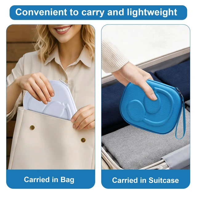 Alt view image 7 of 7 - Headphone Case Compatible with Bose QuietComfort, QC Ultra 2, White Fits Bose QC Ultra, QC 45, QC 35, QC25, QC45SE, QC SE Wireless Noise Cancelling Headphones, Travel Storage Bag