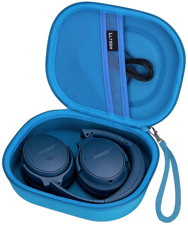 Main image of Headphone Case Compatible with Bose QuietComfort, QC Ultra 2, Blue Fits Bose QC Ultra, QC 45, QC 35, QC25, QC45SE, QC SE Wireless Noise Cancelling Headphones, Travel Storage Bag