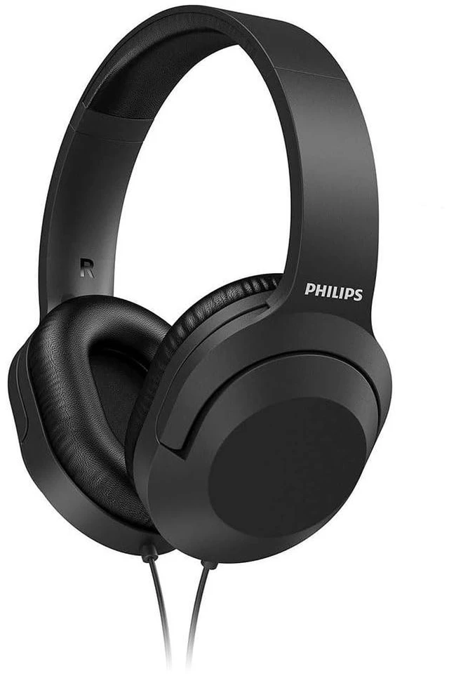 Main image of Audio H2005BK/00 Over-Ear Stereo Headphones Wired (2 m Cable, 40 mm Neodymium Drivers, Passive Noise Isolation, Adjustable Headband, Lightweight) Black