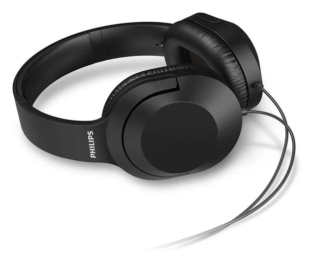 Alt view image 5 of 6 - Audio H2005BK/00 Over-Ear Stereo Headphones Wired (2 m Cable, 40 mm Neodymium Drivers, Passive Noise Isolation, Adjustable Headband, Lightweight) Black
