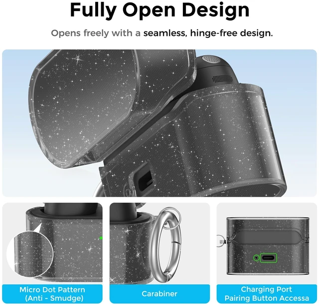 Alt view image 4 of 7 - Clear Case for Sony WF-1000XM6 (2026) Headphone Accessories Anti-Yellowing, Environmental-friendly TPU, Full Protection, Shockproof, Anti-Scratch, Supports Wireless Charging