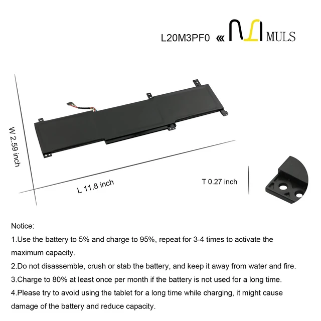 Alt view image 7 of 7 - L20C3PF0 L20M3PF0 Laptop Battery for Lenovo IdeaPad 3-14ITL6 3-14ALC6 3-14ABA7 3-14IAU7 3-15ADA6 3-15ALC6 3-15ITL6 3-17ITL6 3-17ALC6 S14 V14 V15 V17 G2-ITL G3-IAP K14 L20L3PF0 45Wh with Tools