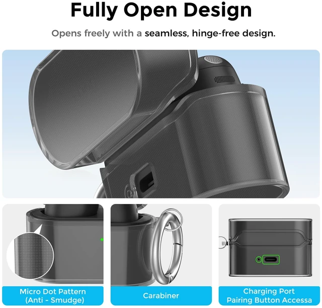 Alt view image 4 of 7 - Clear Case for Sony WF-1000XM6 (2026) Headphone Accessories Anti-Yellowing, Environmental-friendly TPU, Full Protection, Shockproof, Anti-Scratch, Supports Wireless Charging