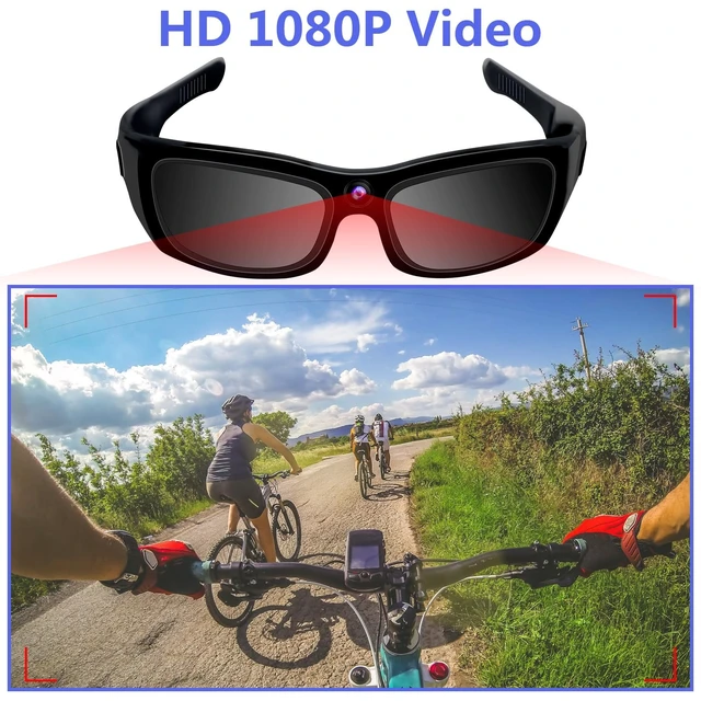 Alt view image 3 of 7 - Sunglasses Camera HD 1080P Sport Camera Glasses Video Camera Sunglasses Sport Camera, Bluetooth Sunglasses Cycling Video Camera with Loop Recording and Earphones for Outdoor Actives