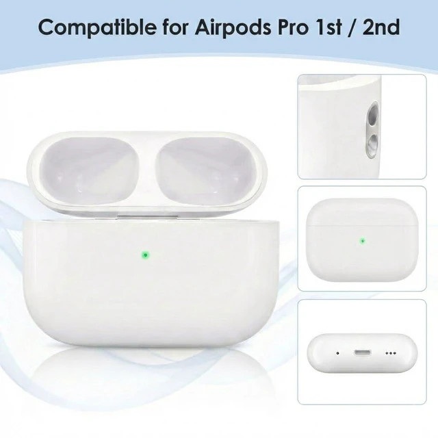 Alt view image 3 of 7 - Replacement Charging Case for AirPods Pro 2nd & 1st Generation Charging Case Compatible for Air Pod Pro 1st&2nd Generation, Airpod Pro Charger Case Replacement