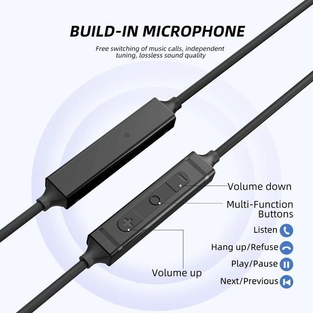 Alt view image 6 of 7 - EP-06 USB Type C Earbuds in-Ear Wired Earphones,Built-in HD Microphone Magnetic Headphones, Clear Sound Quality bass Noise Cancelling Ear Buds