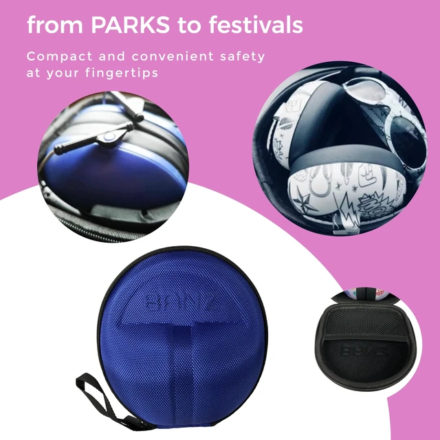 Alt view image 5 of 7 - Baby Earmuffs CASE - Protective Premium Hard EVA Case - Holds Baby Size Earmuffs and Bluetooth Baby Headphones Protect Children Hearing Earmuffs Travel Case - Lapis