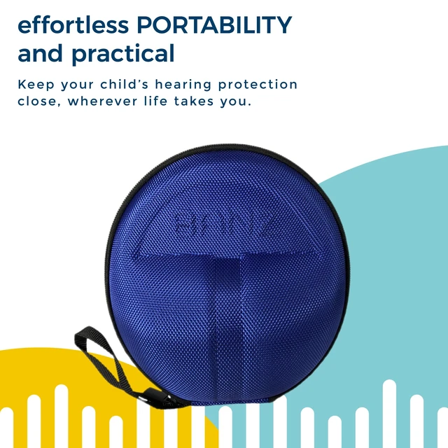 Alt view image 6 of 7 - Baby Earmuffs CASE - Protective Premium Hard EVA Case - Holds Baby Size Earmuffs and Bluetooth Baby Headphones Protect Children Hearing Earmuffs Travel Case - Lapis