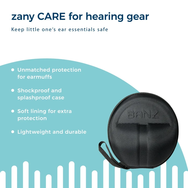 Alt view image 3 of 7 - Baby Hearing Protection Earmuffs ZeeCase - Onyx Durable ABS shell, Lightweight construction, Travel, Airplane, Stroller walks
