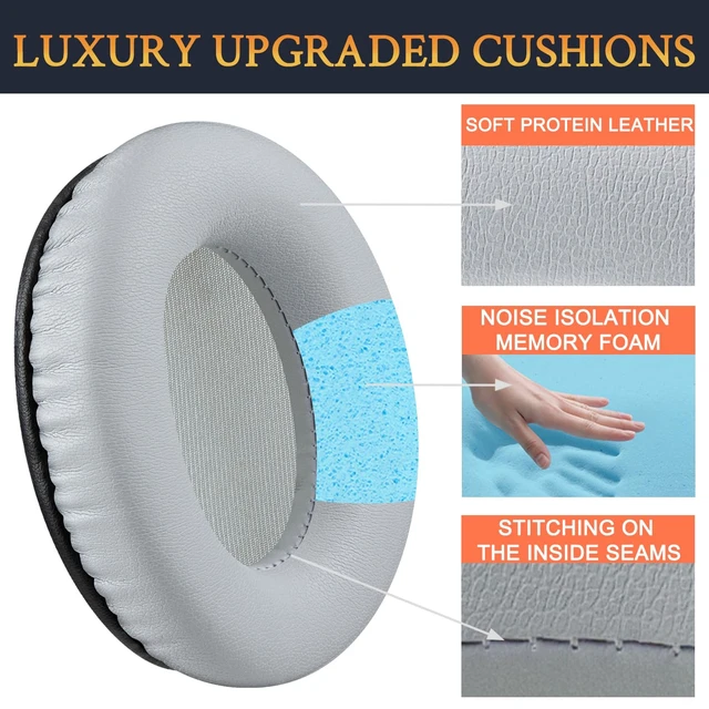Alt view image 3 of 5 - Earpads for HyperX (Cloud II/Cloud Stinger) - Gray