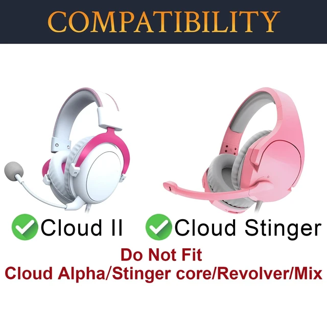 Alt view image 2 of 5 - Earpads for HyperX (Cloud II/Cloud Stinger) - White