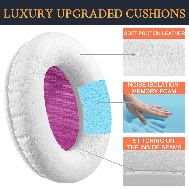 Alt view image 4 of 5 - Earpads for HyperX (Cloud II/Cloud Stinger) - White