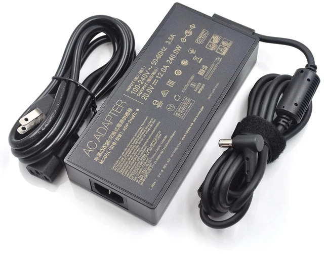 Main image of 240W 20V 12A AC Laptop Charger Fit for ASUS ROG 15 GX550LXS RTX2080 ADP-240EB B, AC input: 100 - 240V / 50-60Hz, Connector size: 6.0*3.7mm, with Power Cord