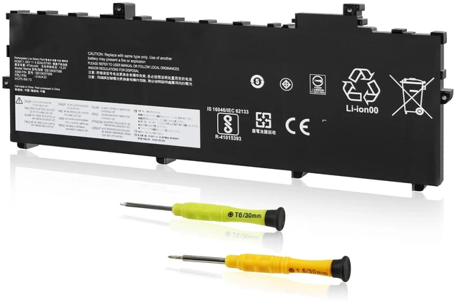 Main image of 01AV430 01AV494 Laptop Battery for Lenovo ThinkPad X1 Carbon 5th Gen 2017, for ThinkPad X1 Carbon 6th Gen 2018 Series 01AV431 SB10K97587 SB10K97588 SB10K97586 01AV429 SB10K97586 57Wh 4920mAh