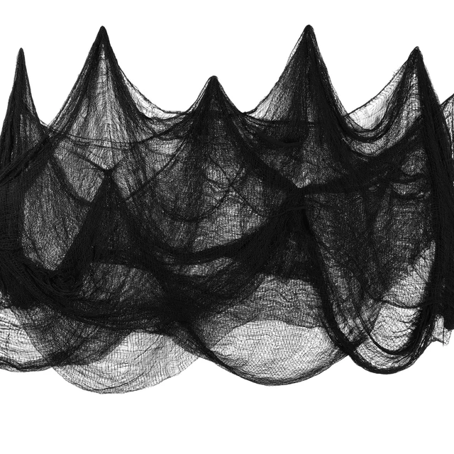 Alt view image 3 of 7 - Wedding Arch Draping Fabric, Extra Long Freely Cut Boho Gauze Backdrop Curtains for Table Runner Wedding Backgrounds Arch Ceremony Ceiling Table Decors(Black,5.25 x 100ft,Cheesecloth)