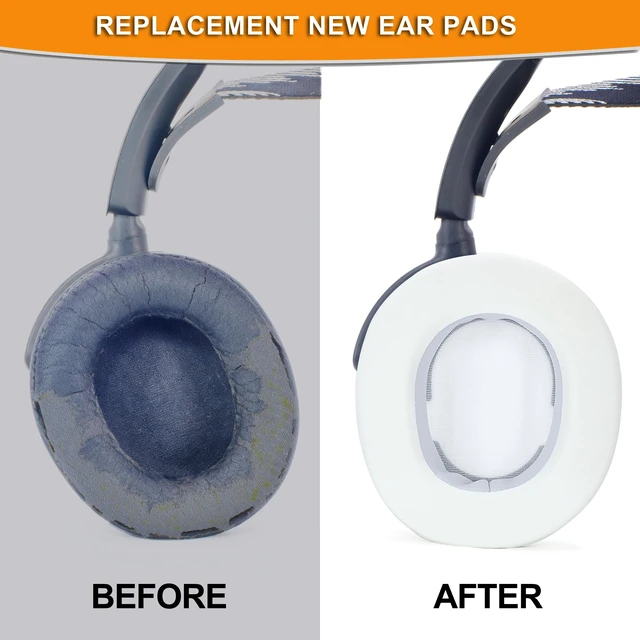 Alt view image 5 of 7 - Earpads for Steelseries Arctis Nova Pro Wireless/Nova Elite (Not Fit Nova Pro Wired),White Cooling Gel Replacement Ear Cushion Ear Pads with Ice Silk Fabric