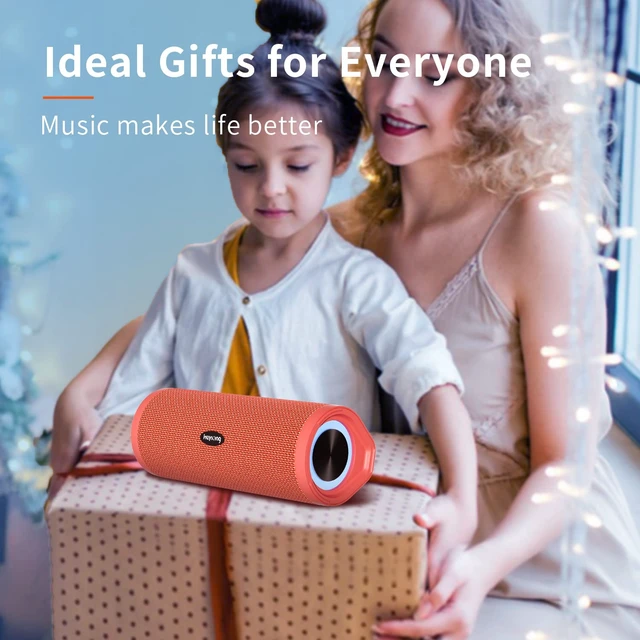 Alt view image 5 of 7 - Portable Bluetooth Speaker, Waterproof Wireless Shower Speakers with Good Bass, IPX7 Floating, 5000mAh, TF Card, Loud Sound for Beach, Pool, Kayak Accessories, Gifts for Women-Papaver red