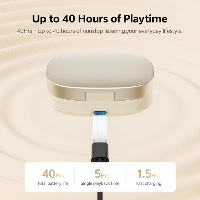 Alt view image 6 of 7 - Open Ear Clip on Earbuds Bluetooth 6.0, Powder Case with LED Mirror, Detachable Crystal Butterfly Ear Clips & Bracelet, IPX6 40H Playtime, Cute Wireless Earbuds for Women Girls GiftsSkin