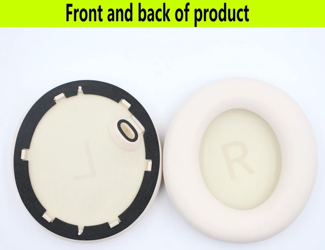 Alt view image 3 of 7 - Replacement Ear Pads for Anker Soundcore Space One Headphones Soft high-quality protein leather / Slow recovery memory foam ear pads / Ear cover-Flowing Silver